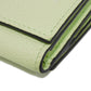 GUCCI Tri-fold wallet 731694 0E8IG 3801 Calf leather (embossed) Light green Pastel Trifold Compact Japan Exclusive embossed logo mini wallet unisex(Unisex) Used Authentic