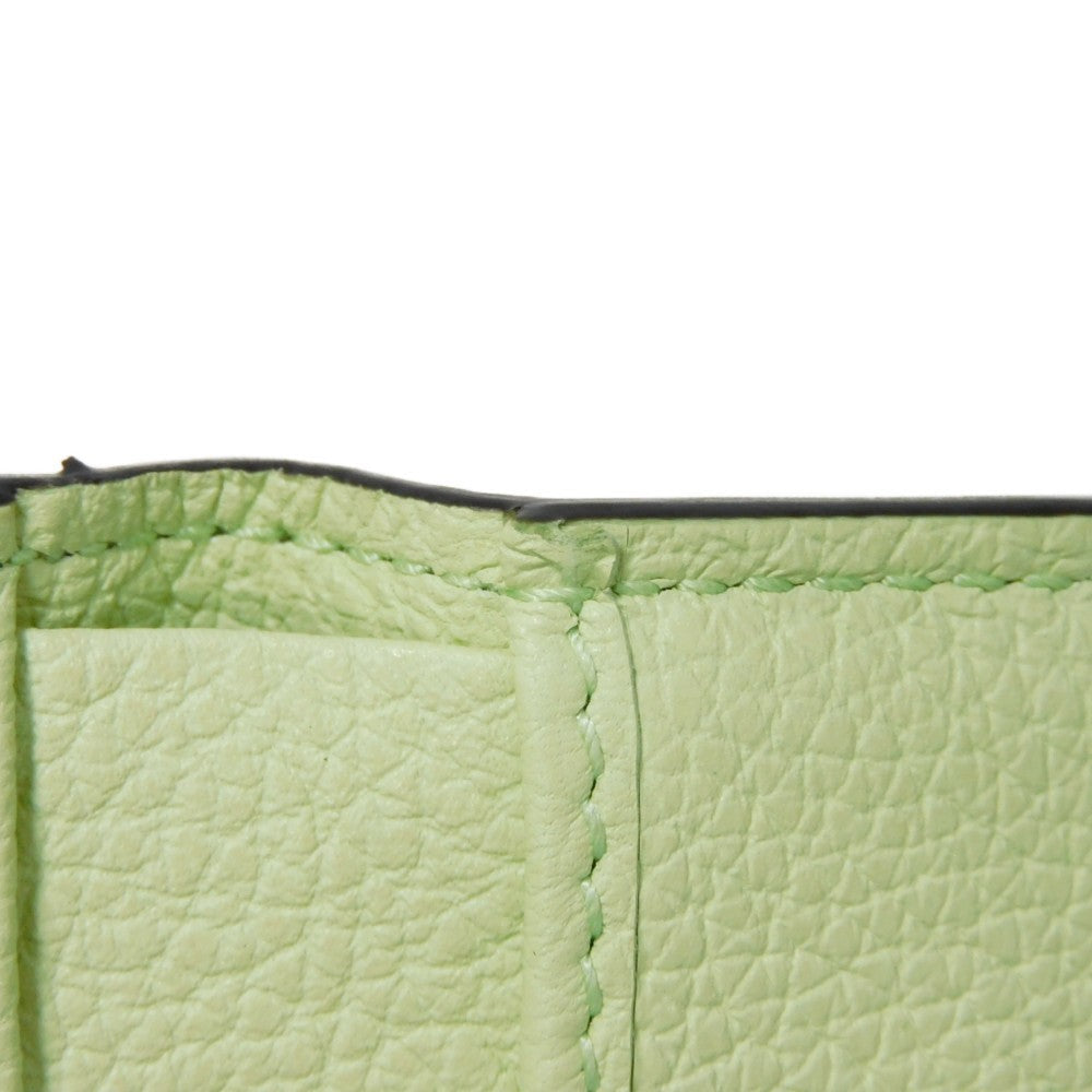 GUCCI Tri-fold wallet 731694 0E8IG 3801 Calf leather (embossed) Light green Pastel Trifold Compact Japan Exclusive embossed logo mini wallet unisex(Unisex) Used Authentic