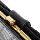 CHANEL Long Wallet Purse A47152 Calfskin black Double stitch Bicolor Long Flap Wallet