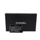 CHANEL Long Wallet Purse A47152 Calfskin black Double stitch Bicolor Long Flap Wallet