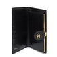 CHANEL Long Wallet Purse A47152 Calfskin black Double stitch Bicolor Long Flap Wallet
