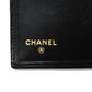 CHANEL Long Wallet Purse A47152 Calfskin black Double stitch Bicolor Long Flap Wallet