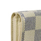 LOUIS VUITTON Tri-fold wallet N61733 Damier Azure Canvas x Grained Leather Ivory logo white gold W hook wallet Damier Azur Portefeuille Elise unisex(Unisex) Used Authentic