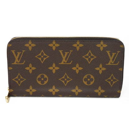 LOUIS VUITTON Long Wallet Purse M41895 Monogram canvas x grain leather (embossed) Fuchsia Good condition Purple New Zip Around Current RFID IC chip Monogram Zippy wallet unisex(Unisex) Used Authentic