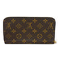 LOUIS VUITTON Long Wallet Purse M41895 Monogram canvas x grain leather (embossed) Fuchsia Good condition Purple New Zip Around Current RFID IC chip Monogram Zippy wallet unisex(Unisex) Used Authentic