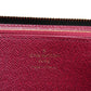 LOUIS VUITTON Long Wallet Purse M41895 Monogram canvas x grain leather (embossed) Fuchsia Good condition Purple New Zip Around Current RFID IC chip Monogram Zippy wallet unisex(Unisex) Used Authentic