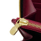 LOUIS VUITTON Long Wallet Purse M41895 Monogram canvas x grain leather (embossed) Fuchsia Good condition Purple New Zip Around Current RFID IC chip Monogram Zippy wallet unisex(Unisex) Used Authentic