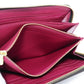 LOUIS VUITTON Long Wallet Purse M41895 Monogram canvas x grain leather (embossed) Fuchsia Good condition Purple New Zip Around Current RFID IC chip Monogram Zippy wallet unisex(Unisex) Used Authentic