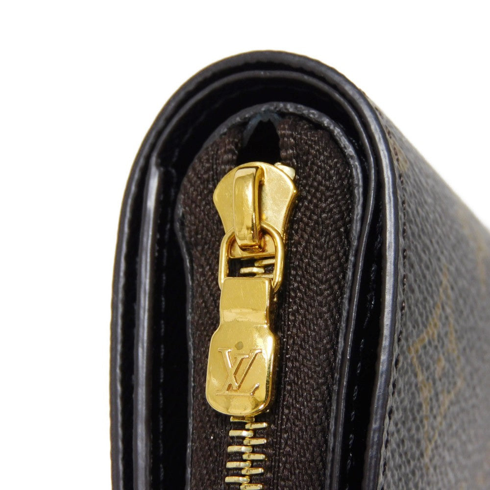 LOUIS VUITTON Bifold Wallet M81461 Monogram Reverse Canvas x Grained Leather Brown x black Current Maron Noir RFID IC chip Monogram Reverse Giant Portefeuille Lou unisex(Unisex) Used Authentic