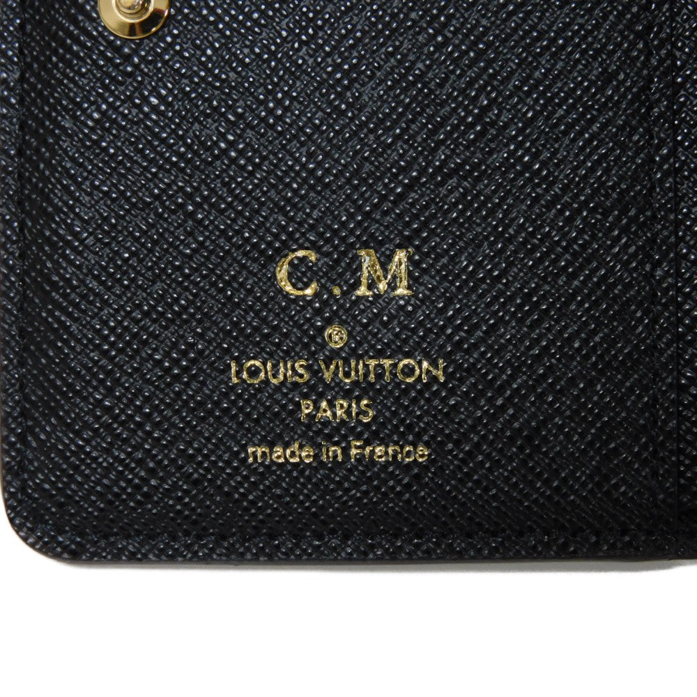 LOUIS VUITTON Bifold Wallet M81461 Monogram Reverse Canvas x Grained Leather Brown x black Current Maron Noir RFID IC chip Monogram Reverse Giant Portefeuille Lou unisex(Unisex) Used Authentic