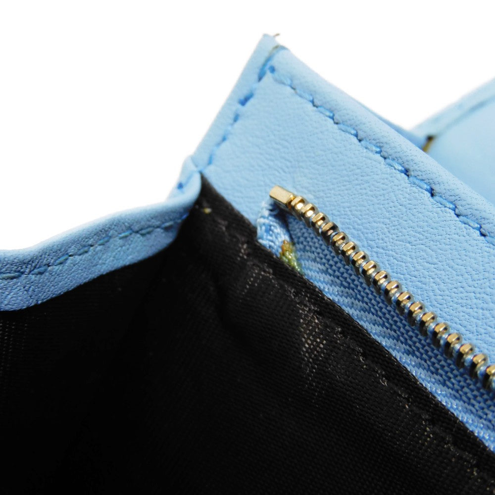 GUCCI Long Wallet Purse 466507 BMJ1G 4503 GG striped leather Light blue logo double G pastel unused Micro GG Shima Guccissima Shoulder Wallet unisex(Unisex) Used Authentic
