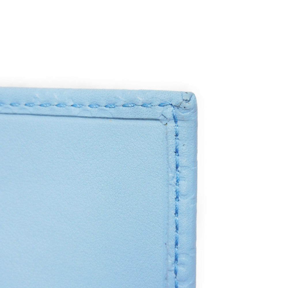GUCCI Long Wallet Purse 466507 BMJ1G 4503 GG striped leather Light blue logo double G pastel unused Micro GG Shima Guccissima Shoulder Wallet unisex(Unisex) Used Authentic