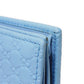 GUCCI Long Wallet Purse 466507 BMJ1G 4503 GG striped leather Light blue logo double G pastel unused Micro GG Shima Guccissima Shoulder Wallet unisex(Unisex) Used Authentic