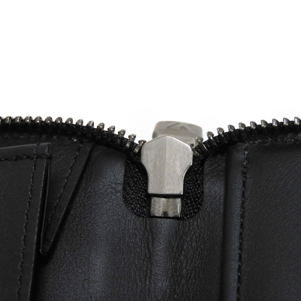 LOUIS VUITTON Long Wallet Purse N63548 Anfini Leather (Damie embossed) onyx Black New Zip Around RFID Damier Anfini Zippy Wallet Vertical mens Used Authentic