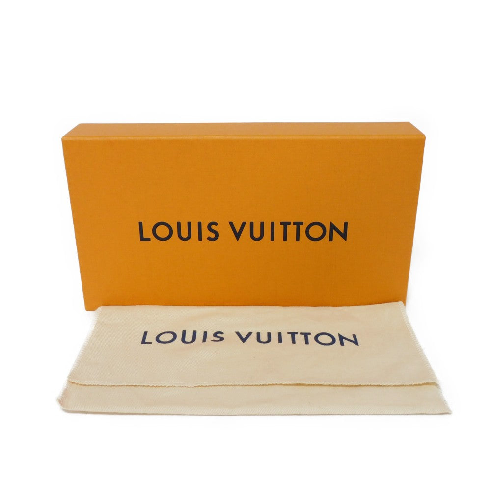 LOUIS VUITTON Long Wallet Purse N63548 Anfini Leather (Damie embossed) onyx Black New Zip Around RFID Damier Anfini Zippy Wallet Vertical mens Used Authentic