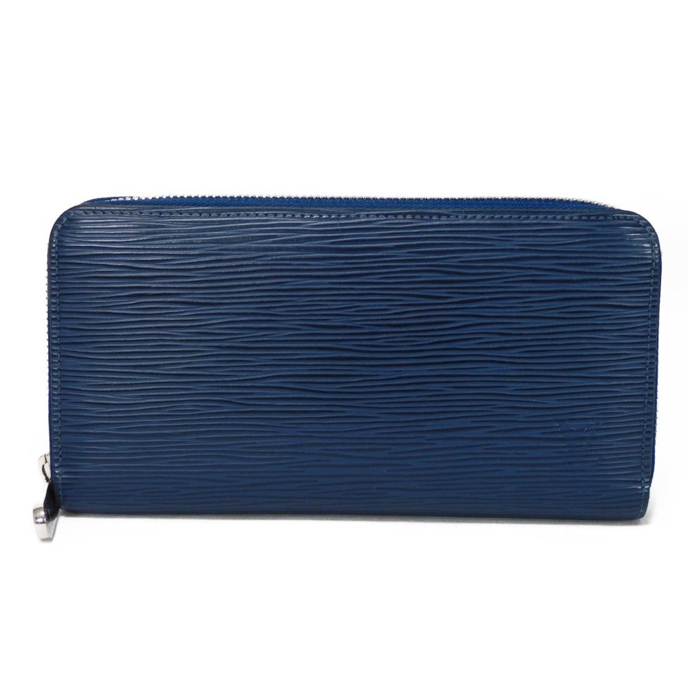 LOUIS VUITTON Long Wallet Purse M61873 Epi leather Andigo blue New LV logo dark blue navy Zip Around Epi Zippy wallet unisex(Unisex) Used Authentic
