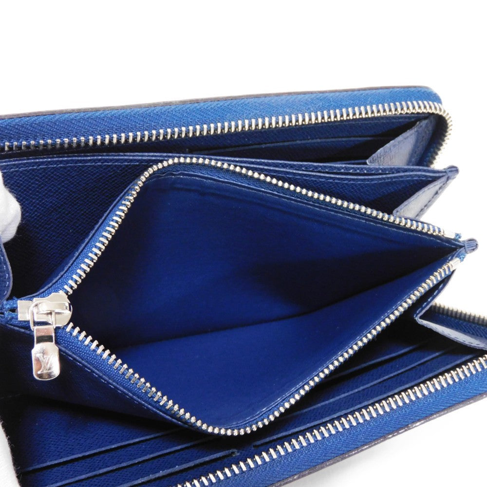 LOUIS VUITTON Long Wallet Purse M61873 Epi leather Andigo blue New LV logo dark blue navy Zip Around Epi Zippy wallet unisex(Unisex) Used Authentic