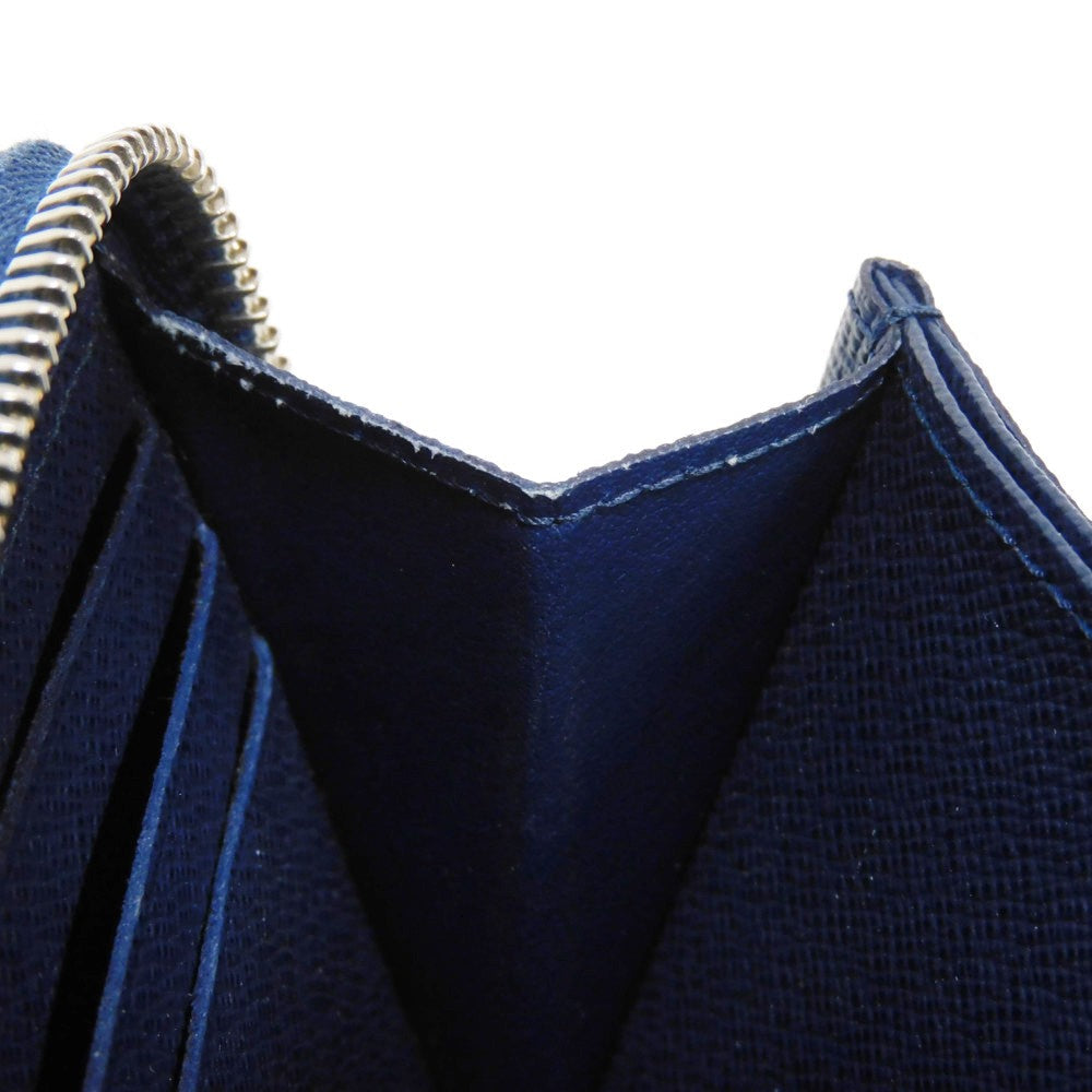 LOUIS VUITTON Long Wallet Purse M61873 Epi leather Andigo blue New LV logo dark blue navy Zip Around Epi Zippy wallet unisex(Unisex) Used Authentic