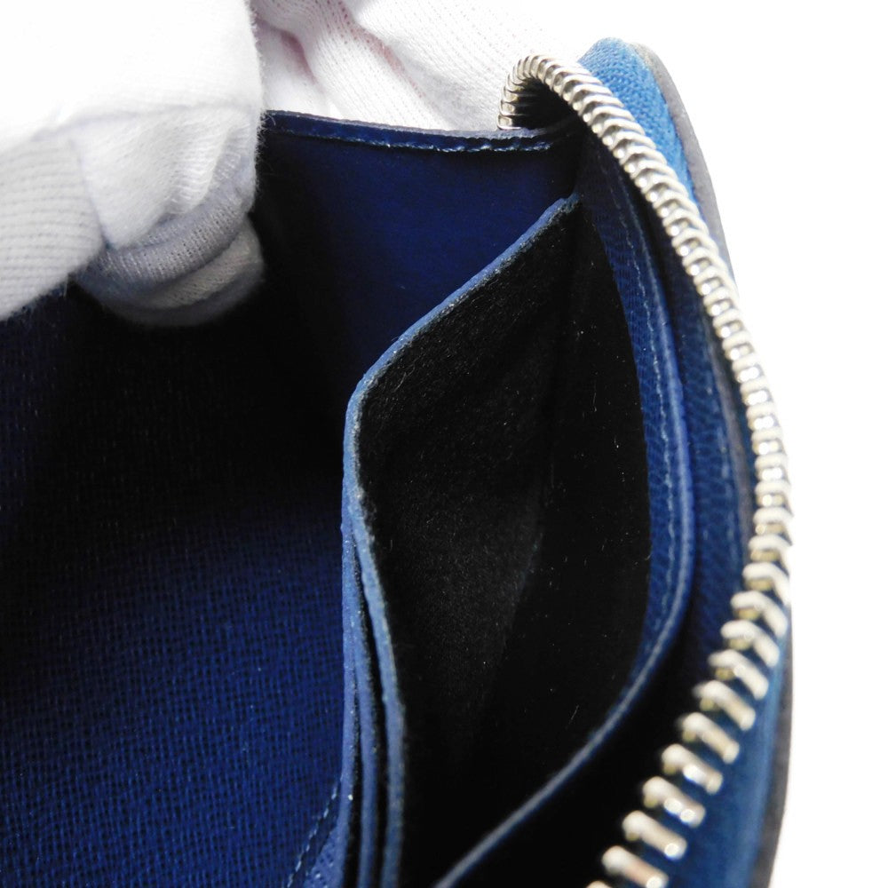 LOUIS VUITTON Long Wallet Purse M61873 Epi leather Andigo blue New LV logo dark blue navy Zip Around Epi Zippy wallet unisex(Unisex) Used Authentic