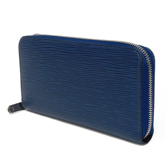 LOUIS VUITTON Long Wallet Purse M61873 Epi leather Andigo blue New LV logo dark blue navy Zip Around Epi Zippy wallet unisex(Unisex) Used Authentic