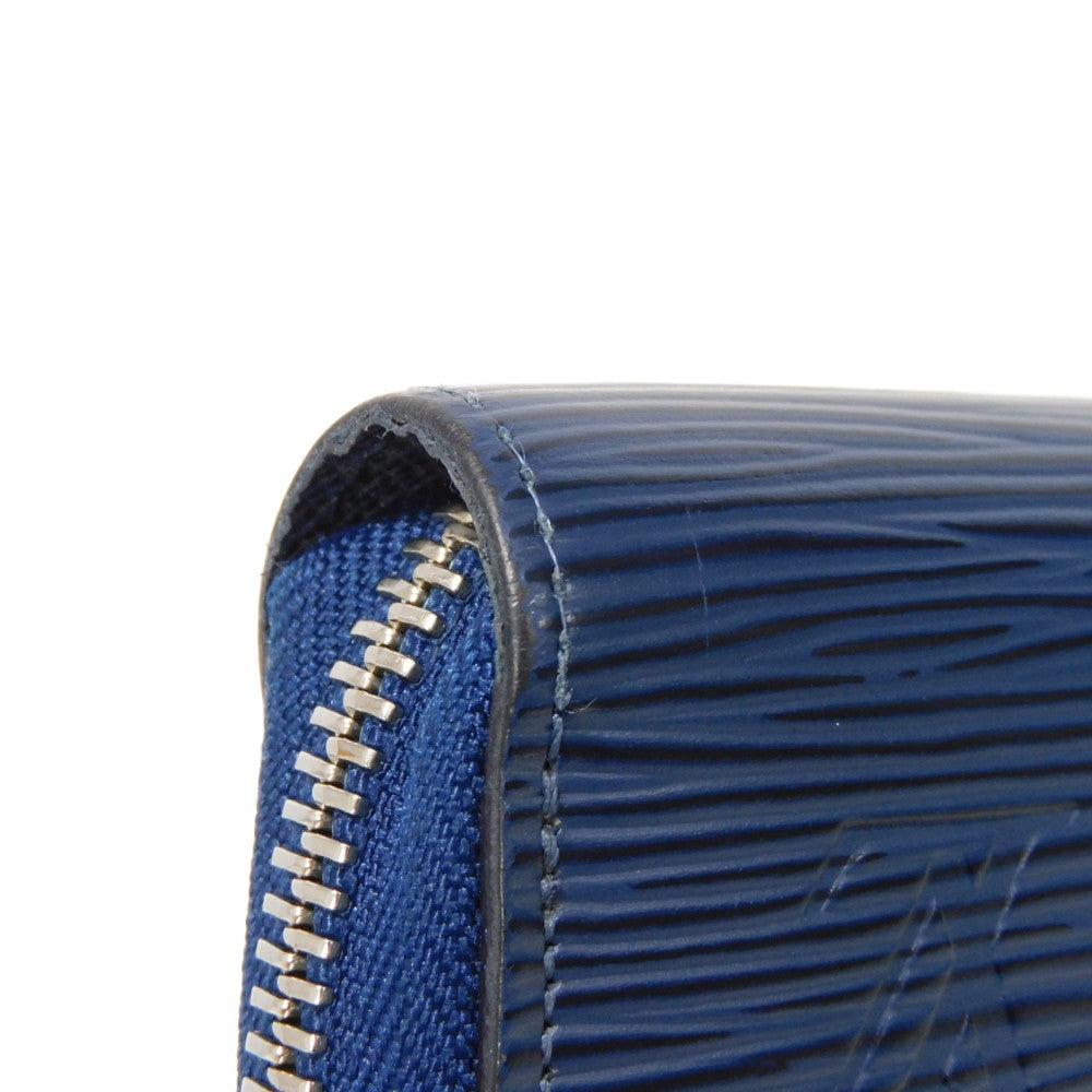 LOUIS VUITTON Long Wallet Purse M61873 Epi leather Andigo blue New LV logo dark blue navy Zip Around Epi Zippy wallet unisex(Unisex) Used Authentic