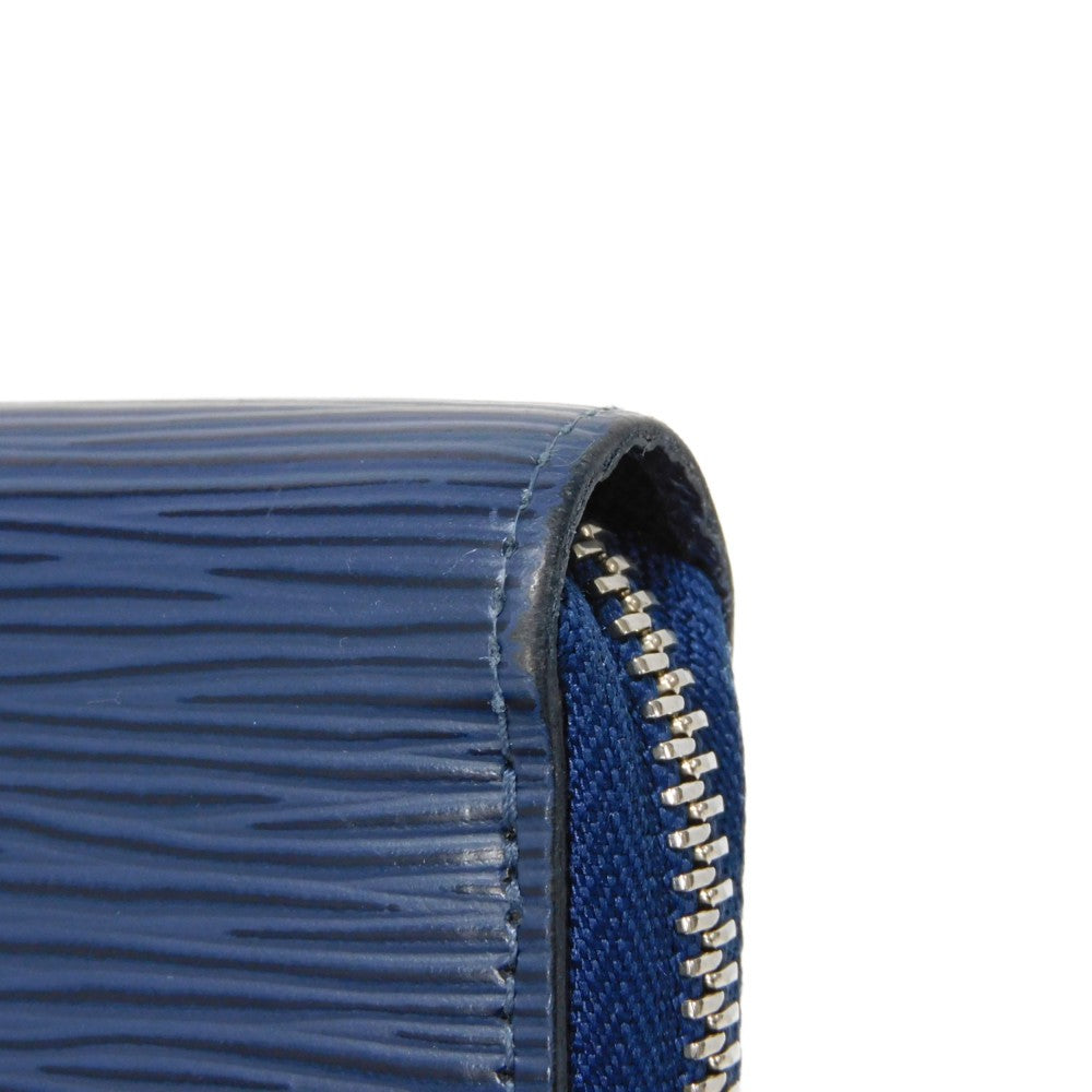 LOUIS VUITTON Long Wallet Purse M61873 Epi leather Andigo blue New LV logo dark blue navy Zip Around Epi Zippy wallet unisex(Unisex) Used Authentic