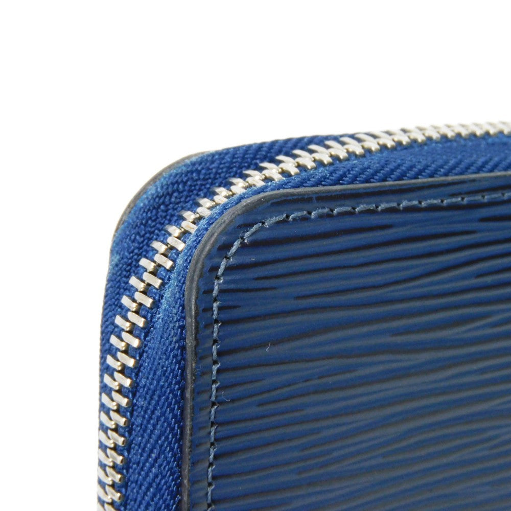 LOUIS VUITTON Long Wallet Purse M61873 Epi leather Andigo blue New LV logo dark blue navy Zip Around Epi Zippy wallet unisex(Unisex) Used Authentic