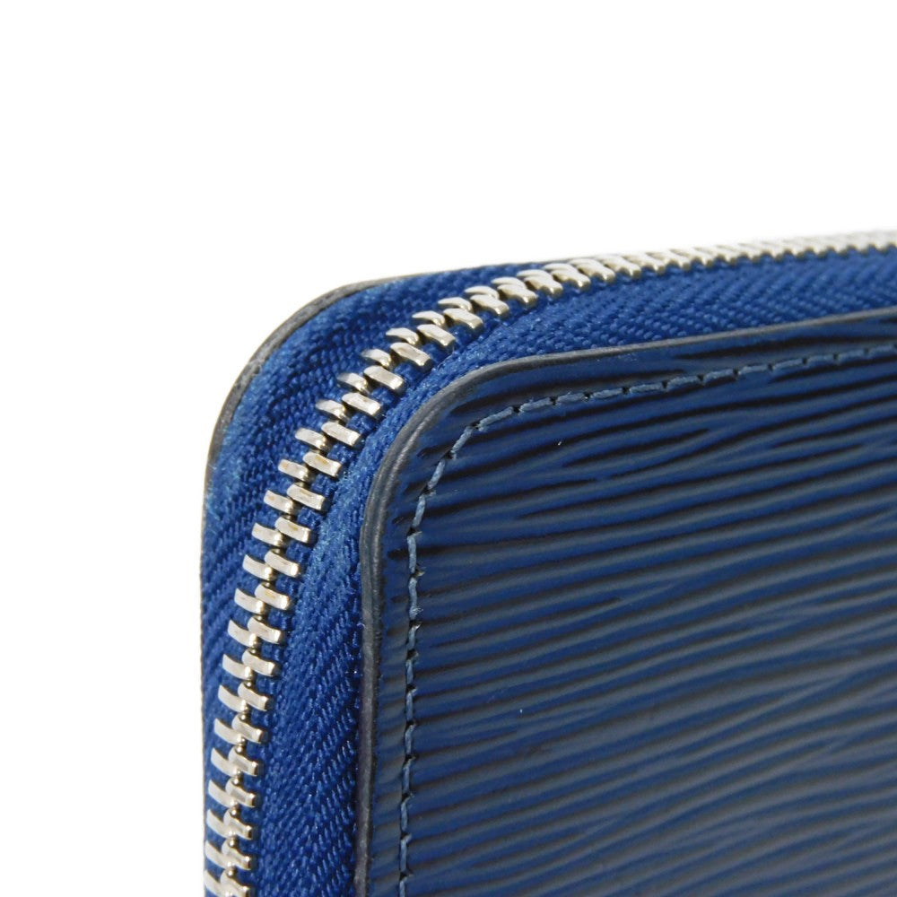 LOUIS VUITTON Long Wallet Purse M61873 Epi leather Andigo blue New LV logo dark blue navy Zip Around Epi Zippy wallet unisex(Unisex) Used Authentic