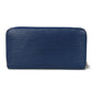 LOUIS VUITTON Long Wallet Purse M61873 Epi leather Andigo blue New LV logo dark blue navy Zip Around Epi Zippy wallet unisex(Unisex) Used Authentic