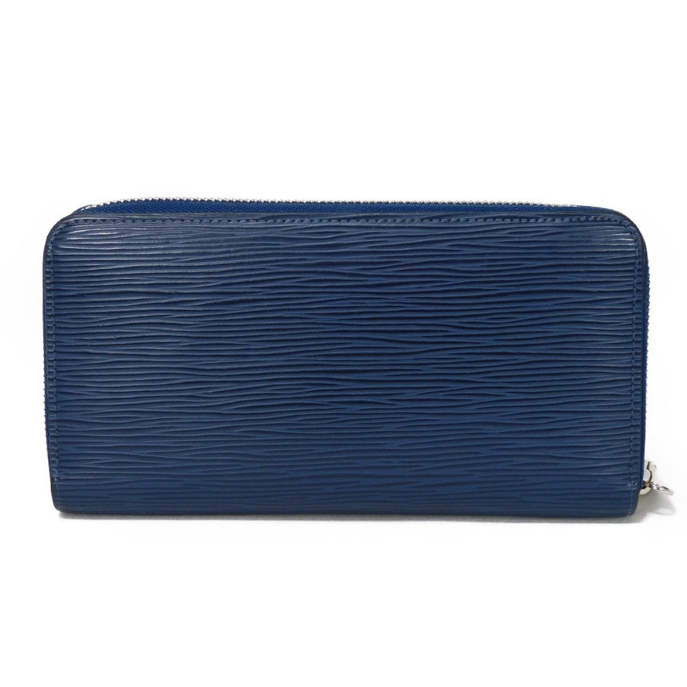 LOUIS VUITTON Long Wallet Purse M61873 Epi leather Andigo blue New LV logo dark blue navy Zip Around Epi Zippy wallet unisex(Unisex) Used Authentic