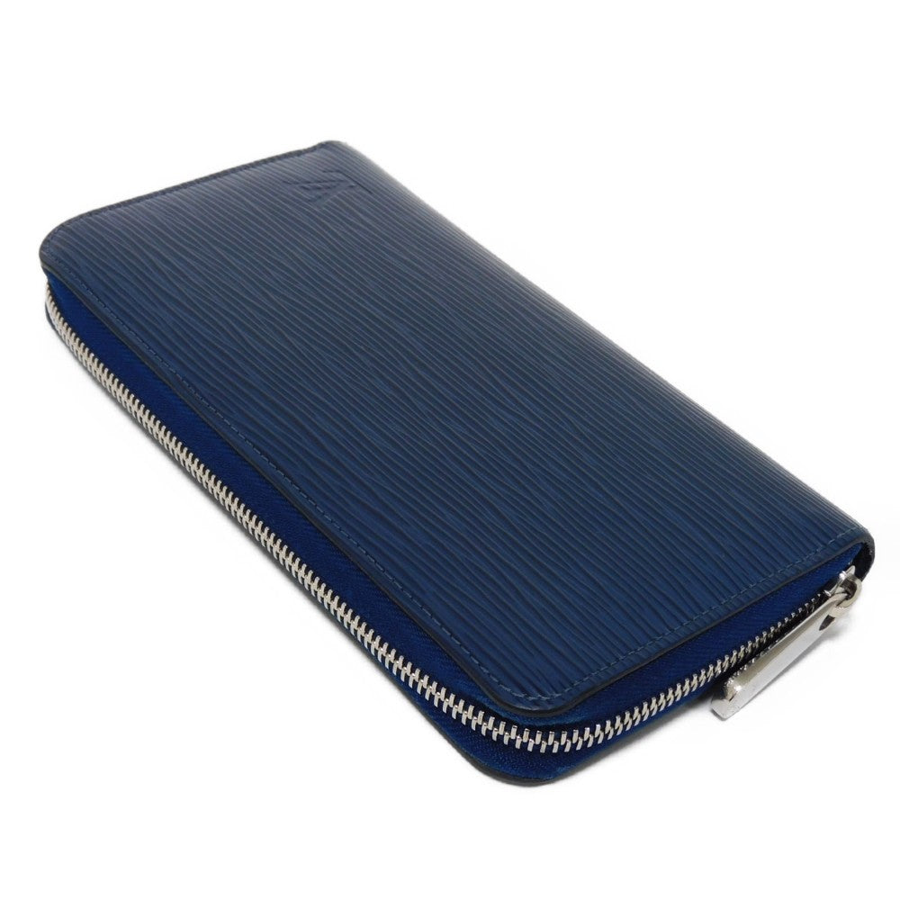 LOUIS VUITTON Long Wallet Purse M61873 Epi leather Andigo blue New LV logo dark blue navy Zip Around Epi Zippy wallet unisex(Unisex) Used Authentic