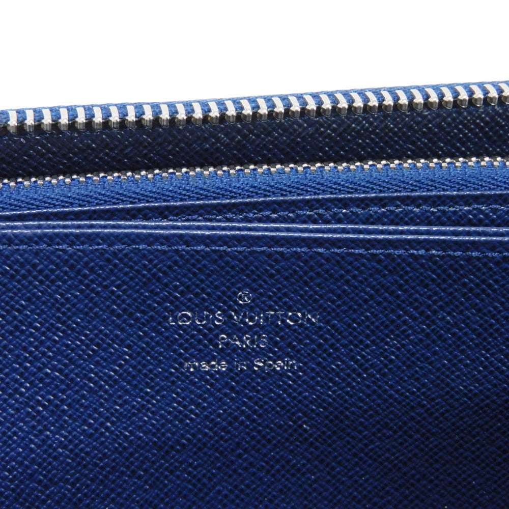 LOUIS VUITTON Long Wallet Purse M61873 Epi leather Andigo blue New LV logo dark blue navy Zip Around Epi Zippy wallet unisex(Unisex) Used Authentic