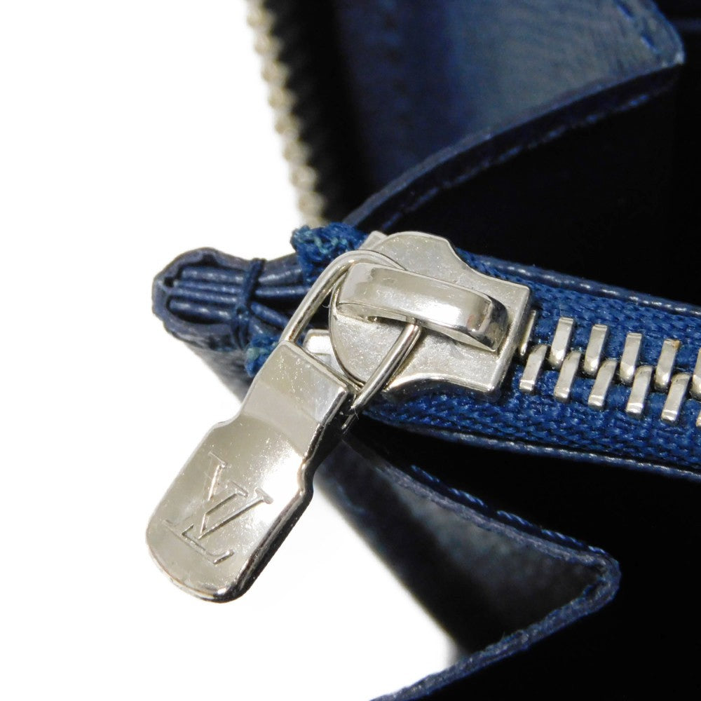 LOUIS VUITTON Long Wallet Purse M61873 Epi leather Andigo blue New LV logo dark blue navy Zip Around Epi Zippy wallet unisex(Unisex) Used Authentic
