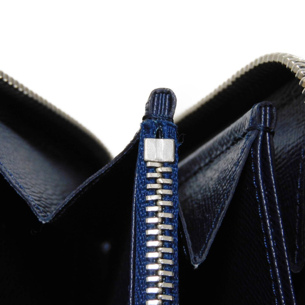 LOUIS VUITTON Long Wallet Purse M61873 Epi leather Andigo blue New LV logo dark blue navy Zip Around Epi Zippy wallet unisex(Unisex) Used Authentic