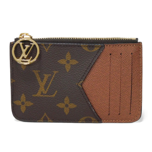 LOUIS VUITTON Coin case M81880 Monogram canvas x grain leather (embossed) Armagnac Monogram Card Case Porto Cult Romy