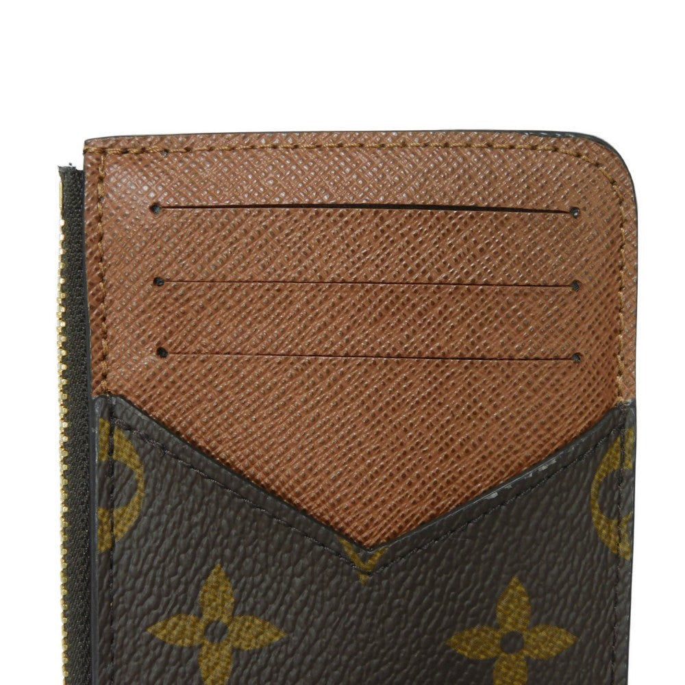 LOUIS VUITTON Coin case M81880 Monogram canvas x grain leather (embossed) Armagnac Monogram Card Case Porto Cult Romy