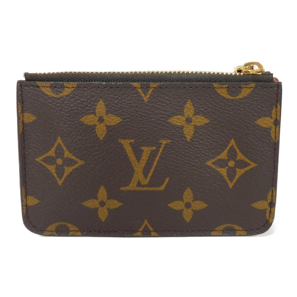 LOUIS VUITTON Coin case M81880 Monogram canvas x grain leather (embossed) Armagnac Monogram Card Case Porto Cult Romy