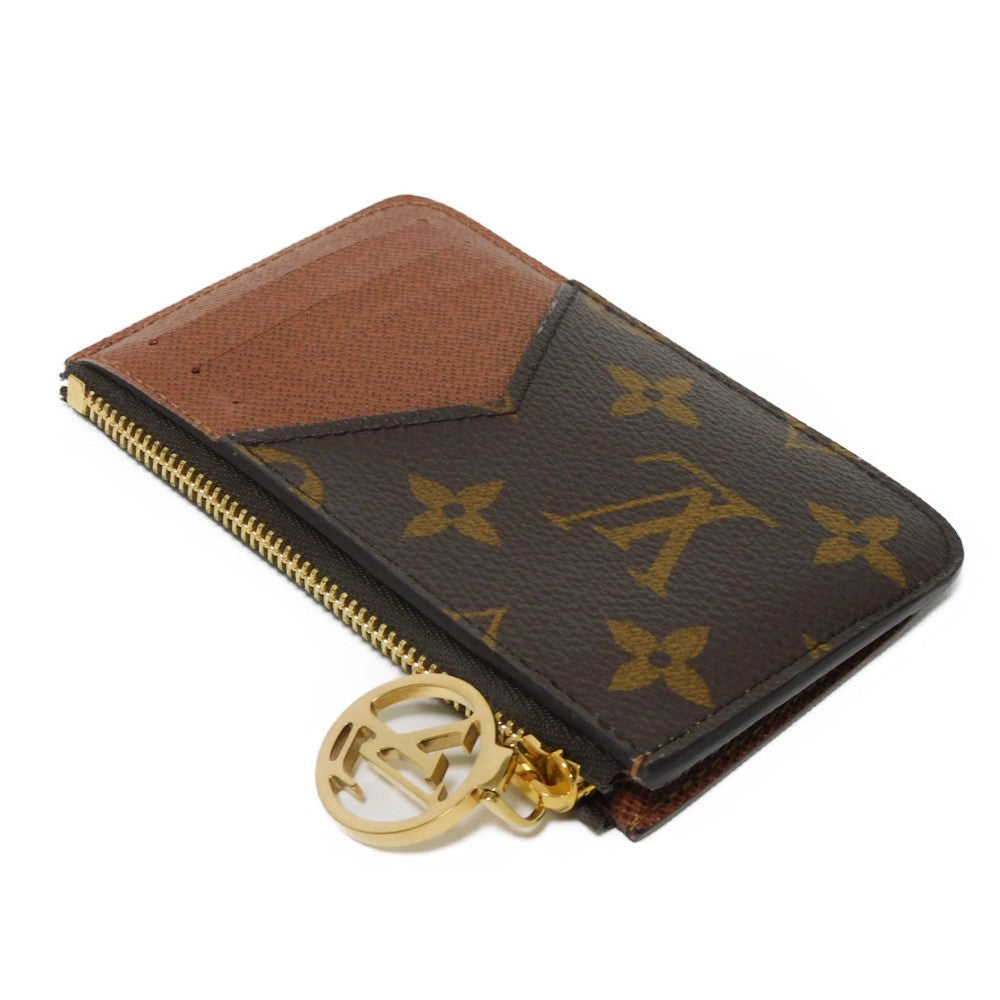 LOUIS VUITTON Coin case M81880 Monogram canvas x grain leather (embossed) Armagnac Monogram Card Case Porto Cult Romy