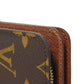 LOUIS VUITTON Bifold Wallet M61207 Monogram canvas x grain leather Armagnac LV logo flower passport cover in good condition Monogram Porto Papier Zip unisex(Unisex) Used Authentic