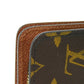 LOUIS VUITTON Bifold Wallet M61207 Monogram canvas x grain leather Armagnac LV logo flower passport cover in good condition Monogram Porto Papier Zip unisex(Unisex) Used Authentic
