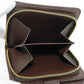 LOUIS VUITTON Bifold Wallet N61668 Damier canvas x cowhide leather x grain leather Ebene logo brown snap button billfold card case coin case Damier Compact zip unisex(Unisex) Used Authentic