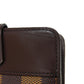 LOUIS VUITTON Bifold Wallet N61668 Damier canvas x cowhide leather x grain leather Ebene logo brown snap button billfold card case coin case Damier Compact zip unisex(Unisex) Used Authentic