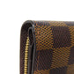 LOUIS VUITTON Bifold Wallet N61668 Damier canvas x cowhide leather x grain leather Ebene logo brown snap button billfold card case coin case Damier Compact zip unisex(Unisex) Used Authentic