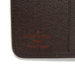 LOUIS VUITTON Bifold Wallet N61668 Damier canvas x cowhide leather x grain leather Ebene logo brown snap button billfold card case coin case Damier Compact zip unisex(Unisex) Used Authentic