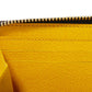 LOUIS VUITTON Long Wallet Purse M60744 Monogram canvas x grain leather (embossed) Mimosa LV Logo Flower Yellow Zip Around Monogram Portefeuille Clemence unisex(Unisex) Used Authentic