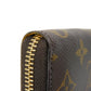 LOUIS VUITTON Long Wallet Purse M60744 Monogram canvas x grain leather (embossed) Mimosa LV Logo Flower Yellow Zip Around Monogram Portefeuille Clemence unisex(Unisex) Used Authentic