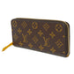 LOUIS VUITTON Long Wallet Purse M60744 Monogram canvas x grain leather (embossed) Mimosa LV Logo Flower Yellow Zip Around Monogram Portefeuille Clemence unisex(Unisex) Used Authentic