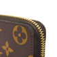 LOUIS VUITTON Long Wallet Purse M60744 Monogram canvas x grain leather (embossed) Mimosa LV Logo Flower Yellow Zip Around Monogram Portefeuille Clemence unisex(Unisex) Used Authentic