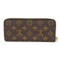 LOUIS VUITTON Long Wallet Purse M60744 Monogram canvas x grain leather (embossed) Mimosa LV Logo Flower Yellow Zip Around Monogram Portefeuille Clemence unisex(Unisex) Used Authentic