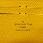 LOUIS VUITTON Long Wallet Purse M60744 Monogram canvas x grain leather (embossed) Mimosa LV Logo Flower Yellow Zip Around Monogram Portefeuille Clemence unisex(Unisex) Used Authentic